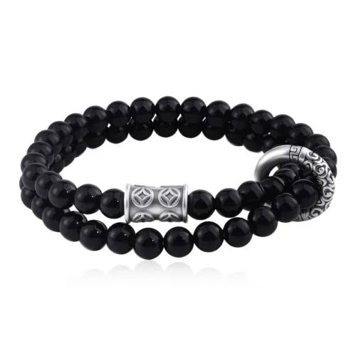FOREVER MELODY Obsidian Bracelets Men's