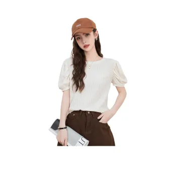 FAWENXIANGZI Puff Sleeve T Shirt Women's