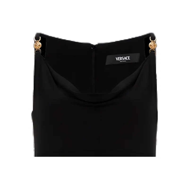 VERSACE Sleeveless Cowl Neck Midi Dress-3