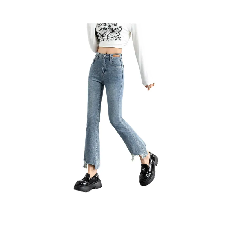 FAWENXIANGZI Jeans Women's Denim Blue-0