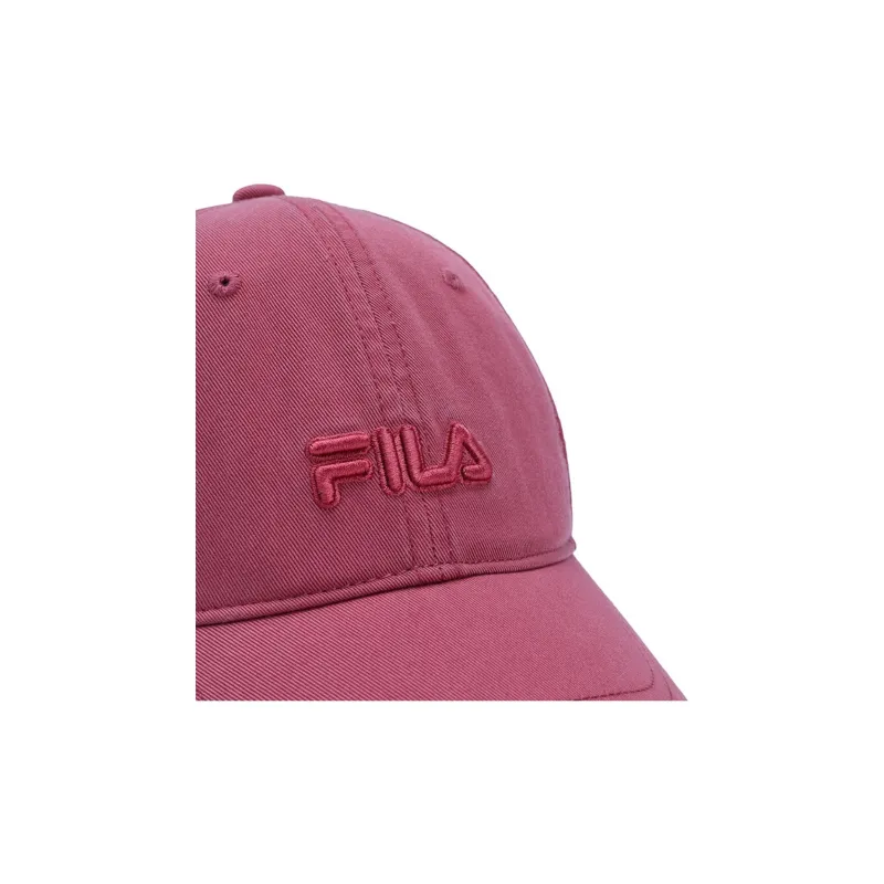 FILA ORIGINALE Cotton Baseball Caps Unisex Rock Rose Red-3