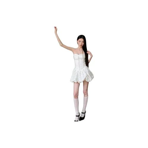 KYKW Sleeveless Dresses Women's White