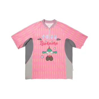 LiNing x TAKASHA,LIANMINGKUAN T Shirt Unisex Pink Purple Stripes All Over Print
