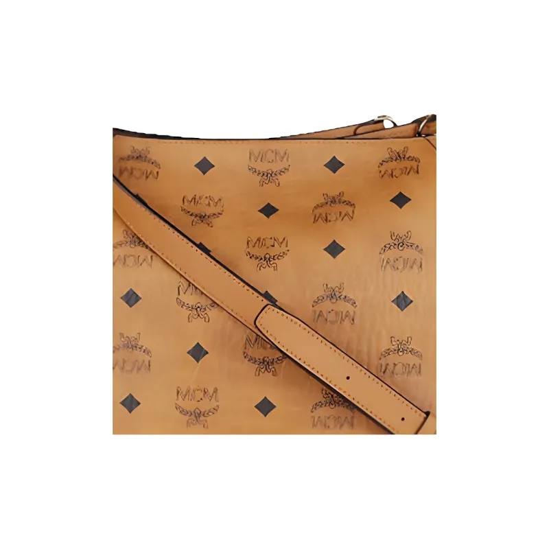 MCM Klara Hobo Medium Visetos Cognac-4