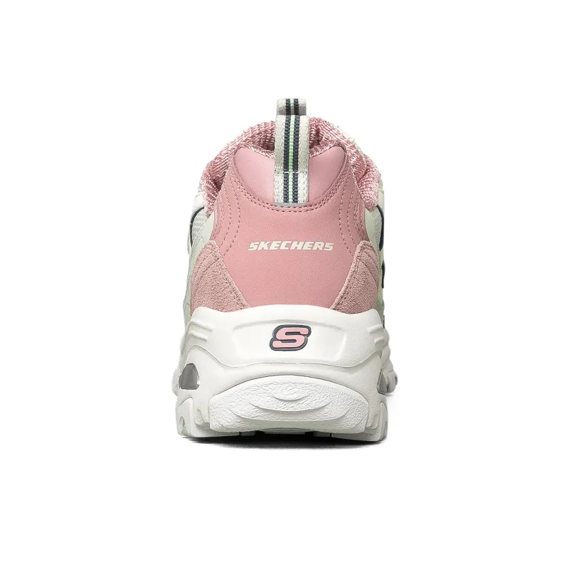 Skechers D'Lites 1.0 Chunky Sneakers Women's Low Top Natural/Pink-3