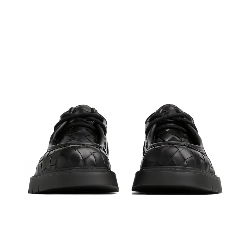 Bottega Veneta Haddock Casual Single Shoes Women's Black-2