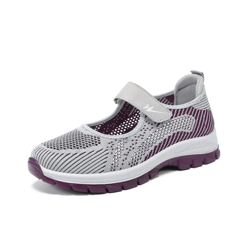 DOUBLE STAR 88 Flyknit Abrasion Resistant Slip Resistant Low Top Casual Shoes Women's Gray, Red, Black-1