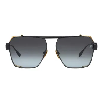 BALMAIN Metal Alloy Square Sunglasses Unisex Black