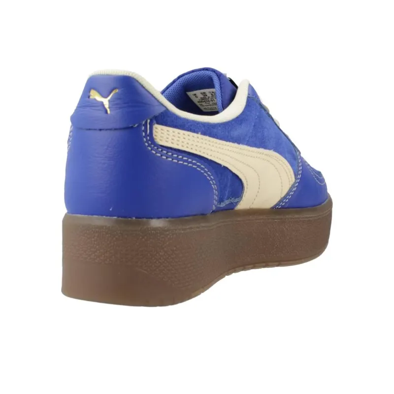 PUMA Palermo Abrasion Resistant Slip Resistant Low Top Skateboard Shoes Women's Bright Blue-4