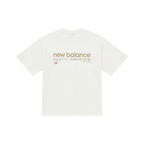 New Balance Sports Life Collection SS25 NB Chest Logo T Shirt Men's Ivory White