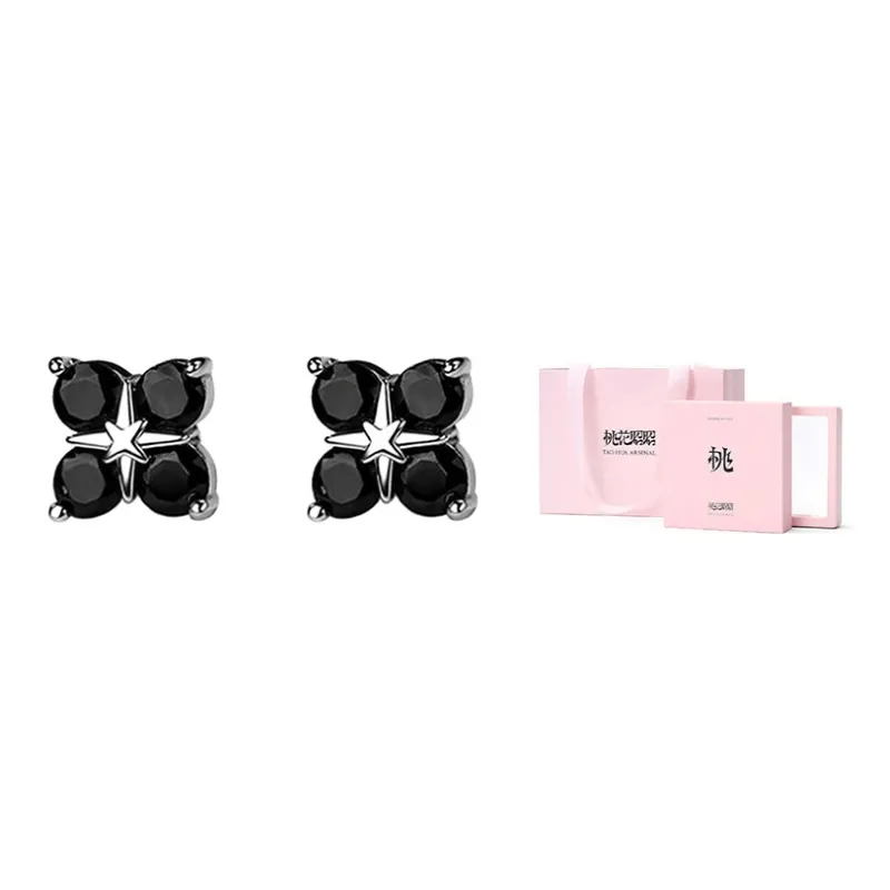 TAOHUAZHAOZHAO 999 Fine Silver Stud Earrings Women's-10