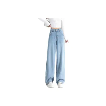 FAWENXIANGZI Jeans Women's Light Blue