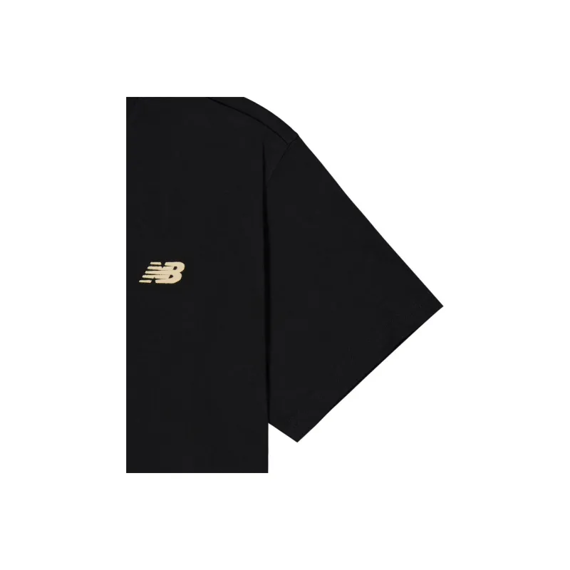 New Balance Classics Short T Shirt With Small Logo On Chest Men's Black-4