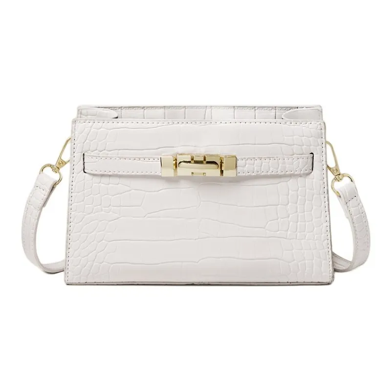 15 MINS Synthetic Leather Underarm Shoulder Bag Women's Black/Cream White/Angora Red-0