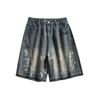 Chinpeno Denim Shorts Unisex Vintage Blue