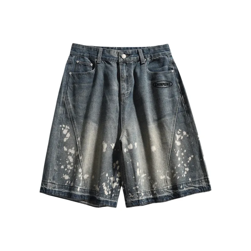 Chinpeno Denim Shorts Unisex Vintage Blue-0