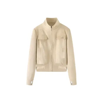 PAZZO Biker Jacket & Coat Women's Khaki