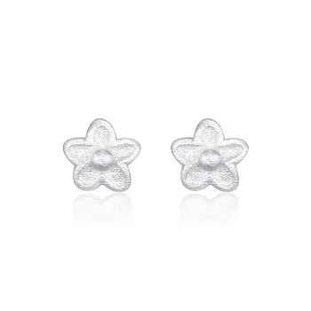 Daisy Dream 999 Fine Silver Stud Earrings Women's