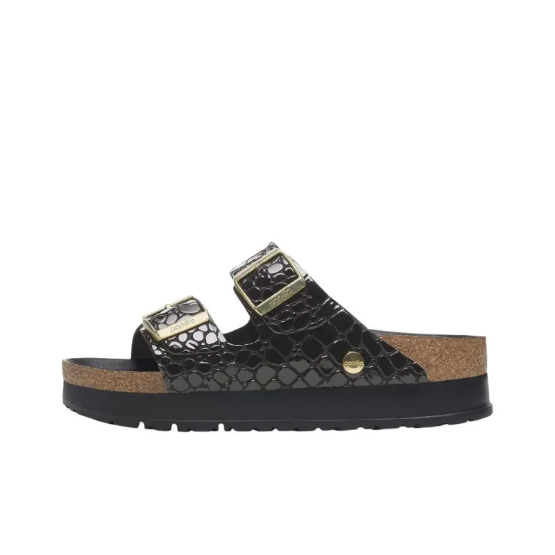 Birkenstock Arizona Flex Platform EVA Abrasion Resistant Slide Slippers Women's Black-0
