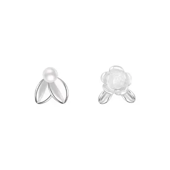 JONNY MOORE 925 Sterling Silver/Faux Pearl Stud Earrings Women's
