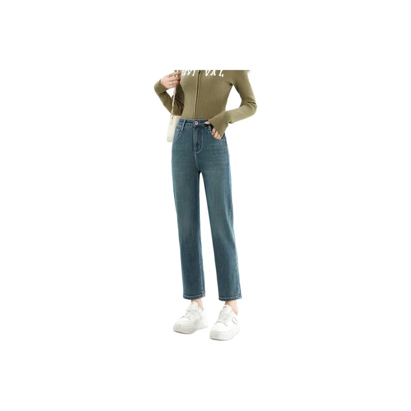 FAWENXIANGZI Jeans Women's Blue-0