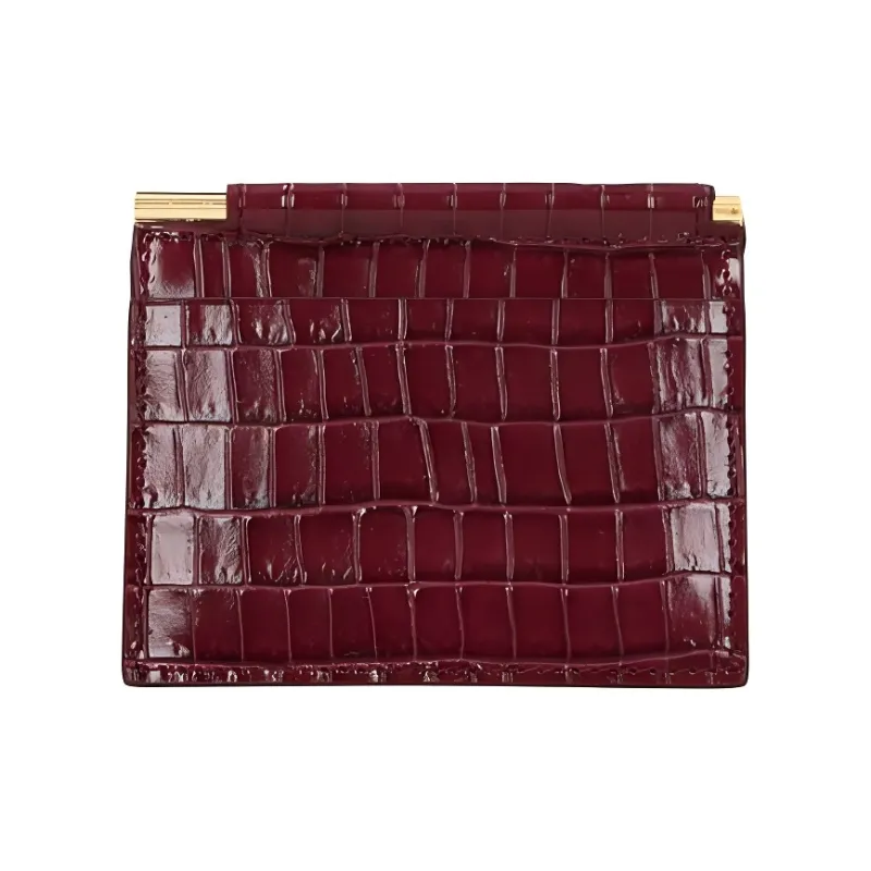 TOM FORD Leather Wallet Men's Red-1