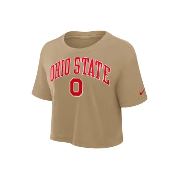 Nike Ohio State Athletic Prep Arch Women's Nike Dri FIT College Cropped T Shirt