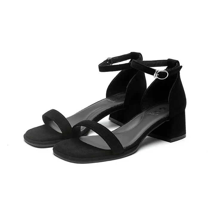 JOSINY One Strap Sandals 5CM Women's Black-2