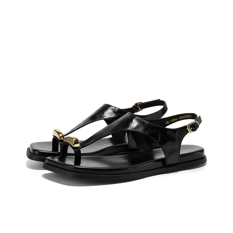 GG CC Flat One Strap Sandals Women's-9