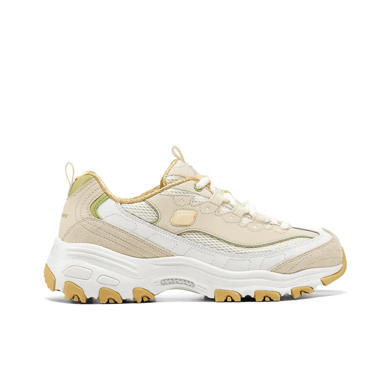 Skechers Sports Life Collection Anti Slip Wear Resistant Low Top Chunky Sneakers Women's Ecru-1