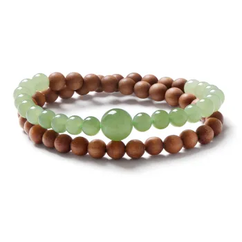 MARY WINDSOR Hetian Jade Bracelets Pale Greenish White Jade Unisex