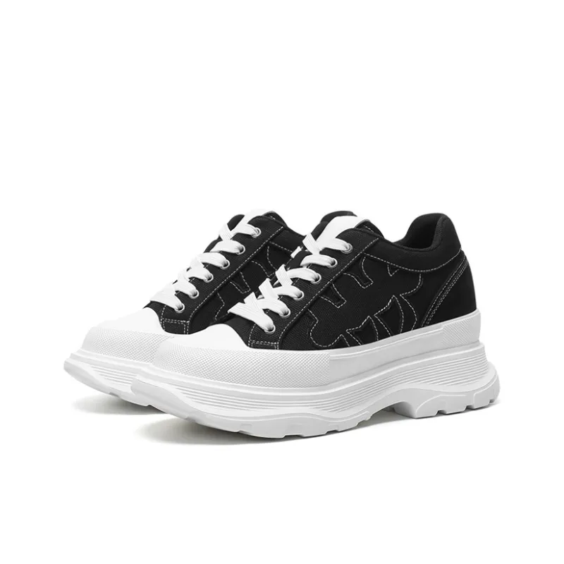 He Jinchang Anti Slip Wear Resistant Low Top Casual Shoes Women's Black-2