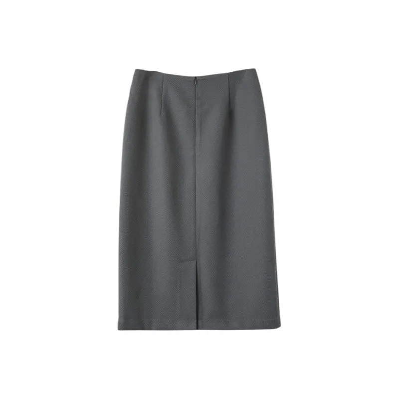 Late White Casual Long Skirt Women's-1