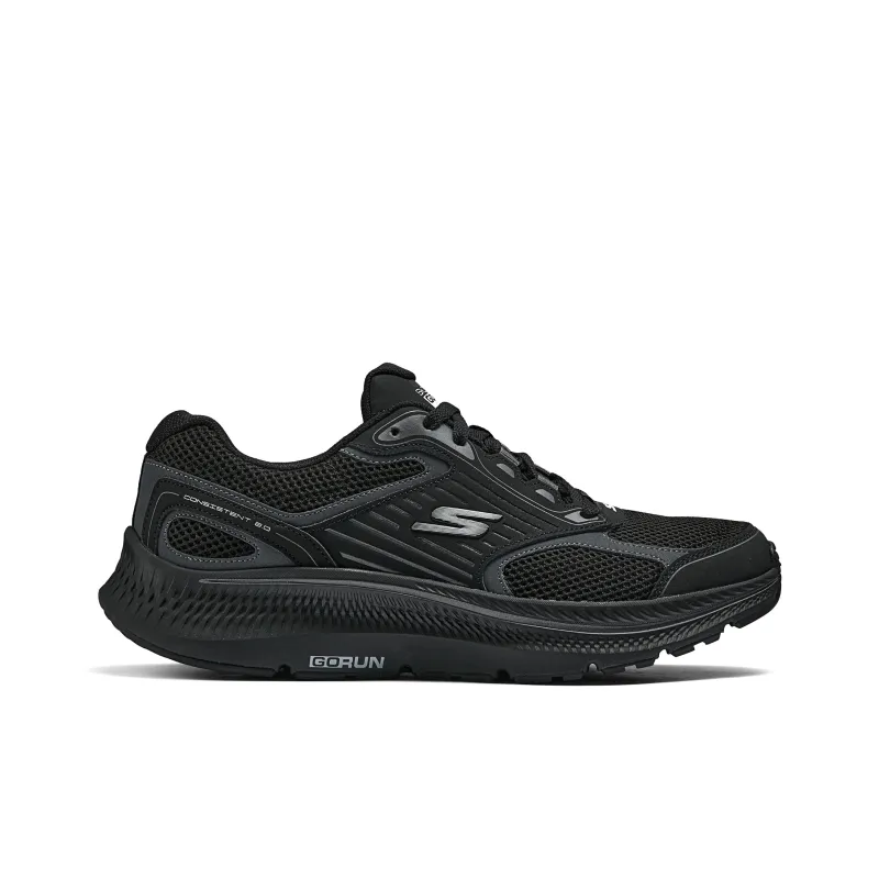 Skechers Cushioning, Wear Resistant Low Top Running Shoes Men's Black-1