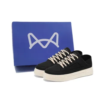 MIIOW Anti Slip Wear Resistant Low Top Skateboard Shoes Men's Black