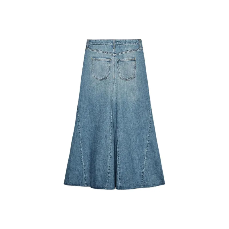 ZARA ZW Series Denim Long Skirt Women's-1