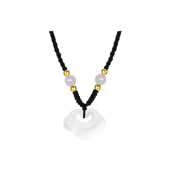 Fortune Gold Chalcedony Necklaces Unisex