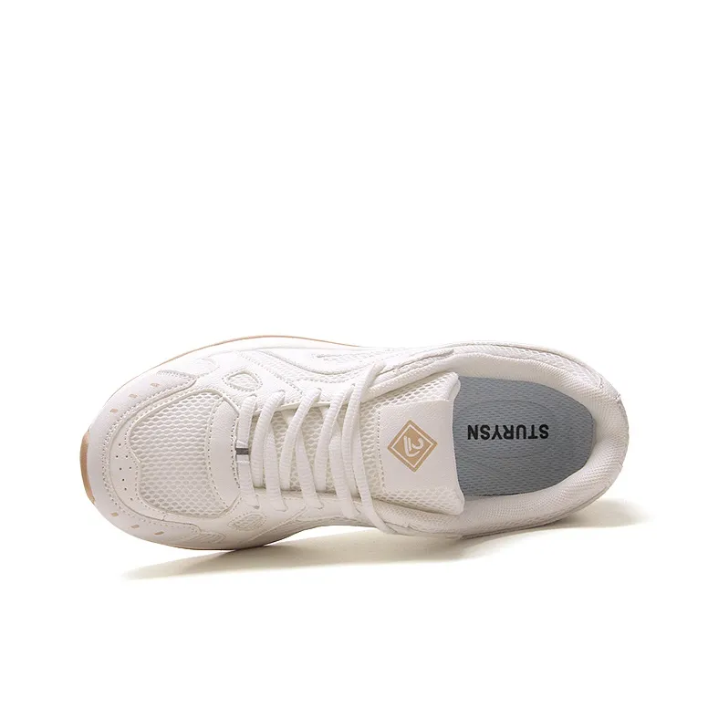 STUR YSN Breathable And Lightweight Low Top Casual Shoes Unisex White Khaki-2