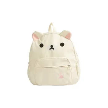 AIBAG Nylon Backpack Unisex White/Brown