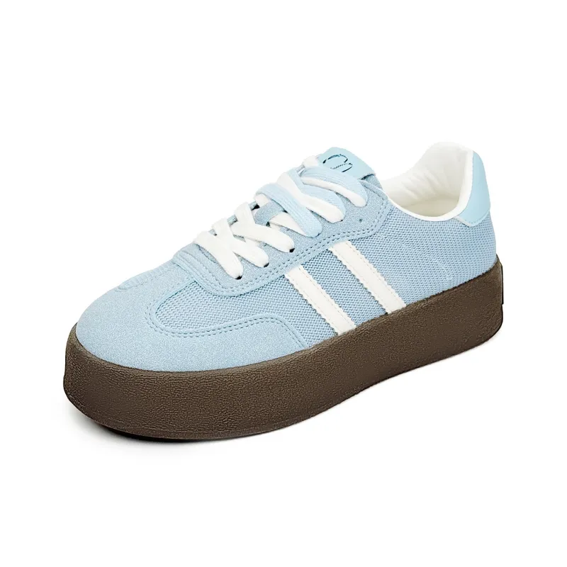 La Chapelle Low Top Skateboard Shoes Women's Blue-1