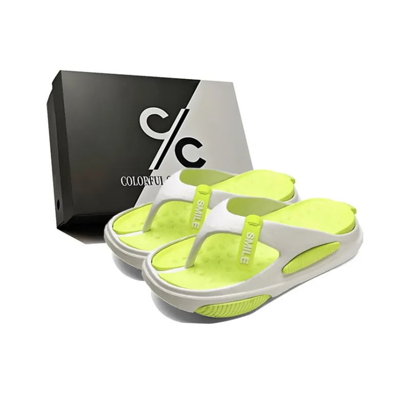 Colorful Creations EVA Cut Out Quiet Odor Resistant Abrasion Resistant Slip Resistant Flip Flops Men's Box-6
