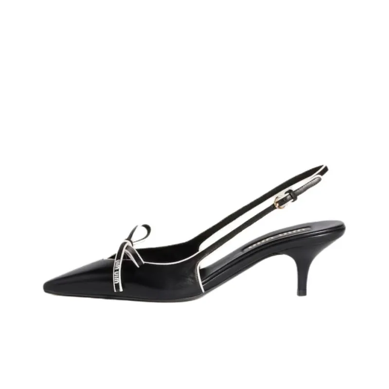 MIU MIU Slim Heel High Heels 5.5cm Women's Black-0