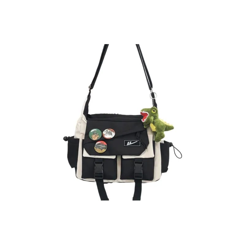 Warrior Nylon Crossbody Bag Unisex Black-8
