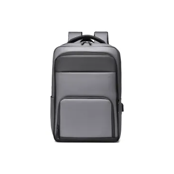 OUZIHUANG Oxford Backpack Regular Men's Gray/Black
