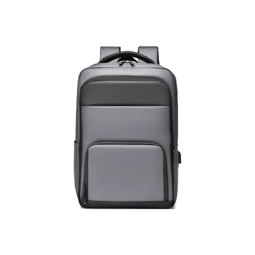 OUZIHUANG Oxford Backpack Regular Men's Gray/Black