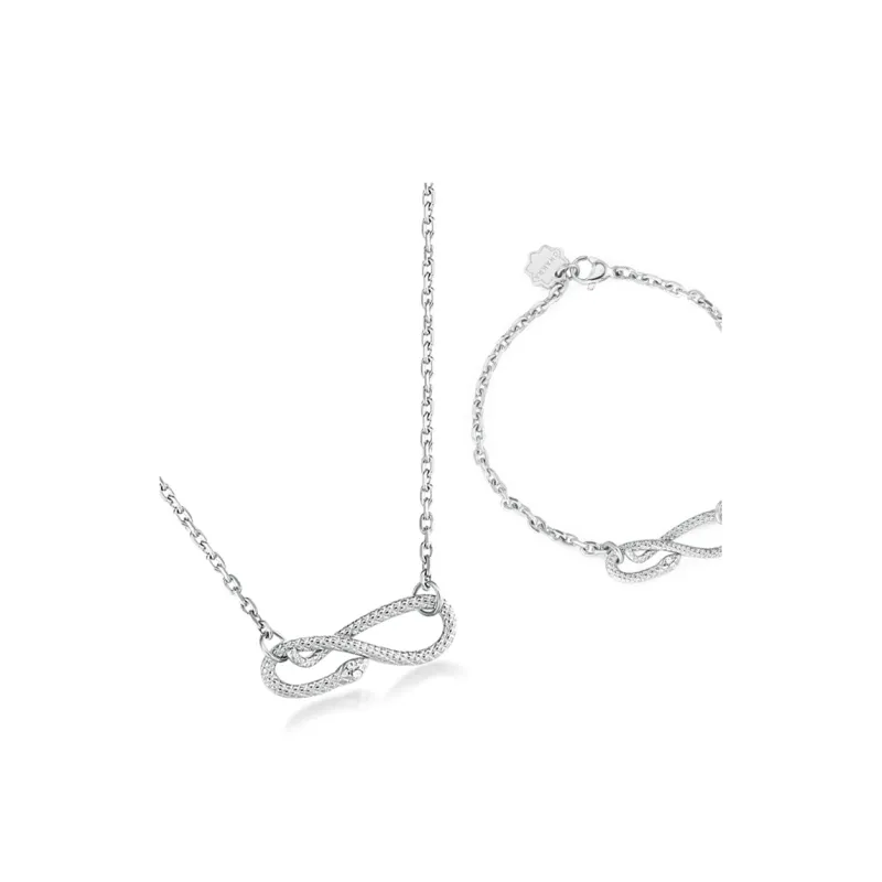 BROSWAY Titanium Steel Necklaces Women's Silver-2