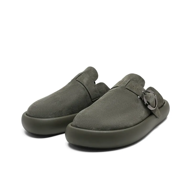 LUOMAIKE Slip Resistant Closed Toe Slippers Unisex Green-1