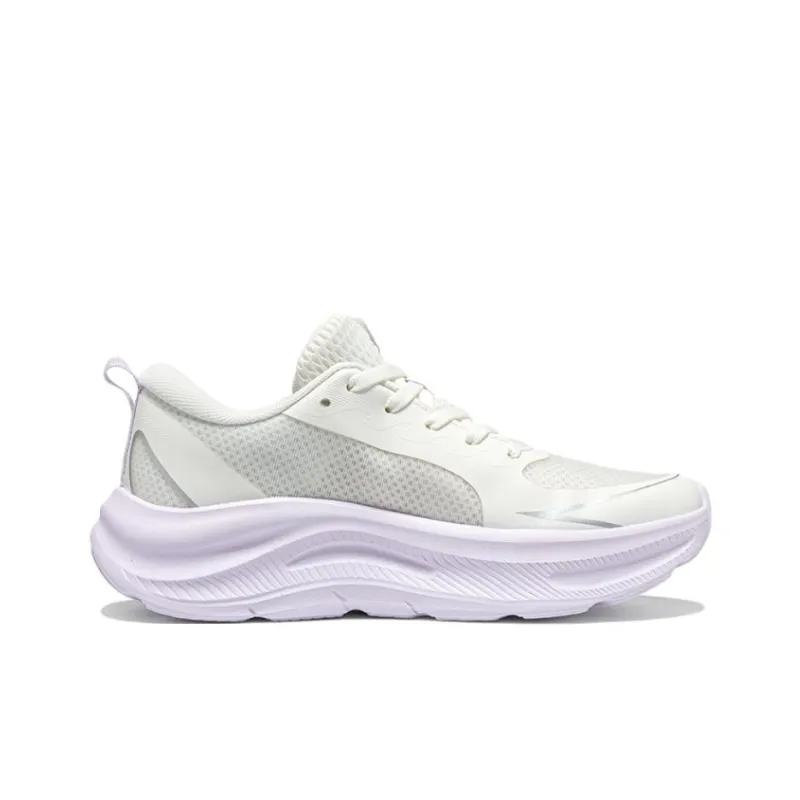 361° Anti Slip Wear Resistant Low Top Casual Sprint Running Shoes Women's White Purple-1