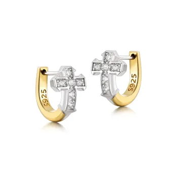 IDEAGEMER 925 Sterling Silver Earrings Men's