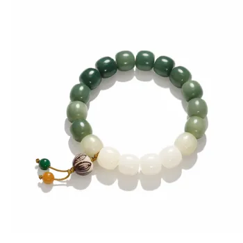 TANGSHU Bodhi Root Good Luck Lotus Peaceful Joy Wealth Good Luck Beaded Bracelet Unisex